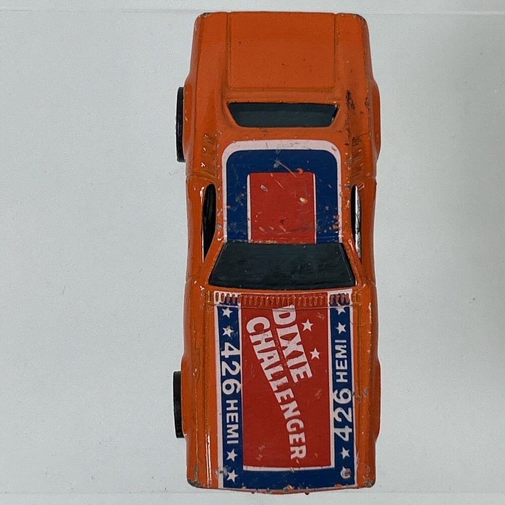 Vtg 1970 Hot Wheels Mattel Dodge Dixie Challenger 426 Hemi Black Wall BW NO FLAG